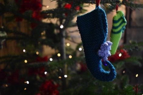 Stocking Christmas tree decoration, Haddon Hall